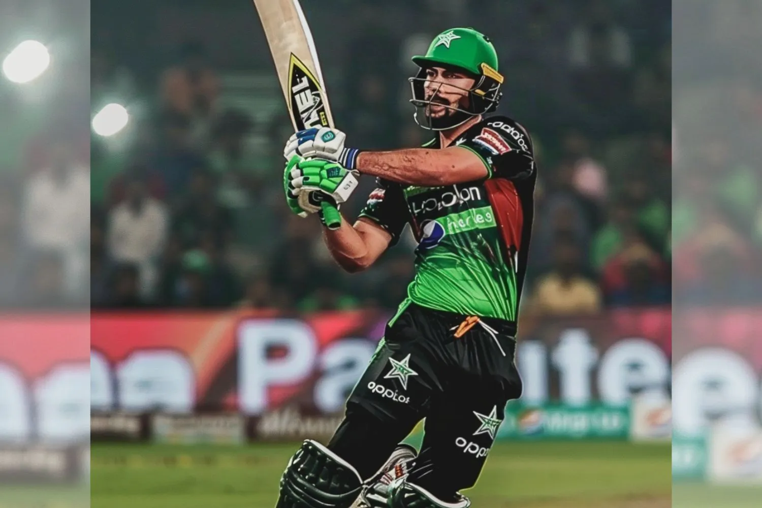 Lahore Qalandars players in action during a PSL 9 match