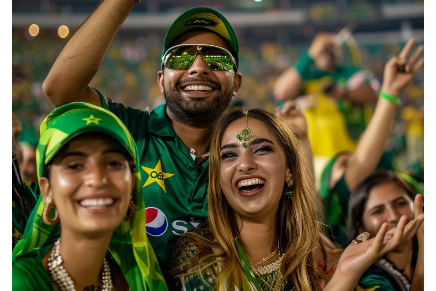Pakistani fans at Nassau County International Cricket Stadium, New York. India Vs Pakistan T20 World cup 2024