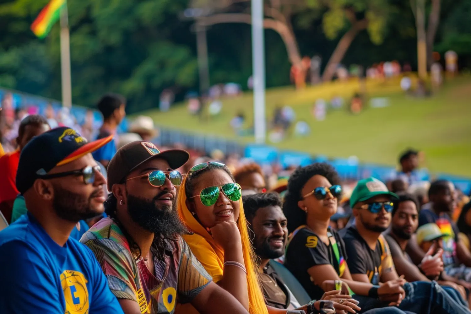 Excited Fans at T20 World Cup 2024 Arnos Vale cricket stadium