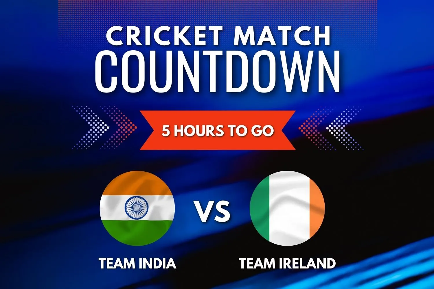 Ireland vs India 2024 countdown start