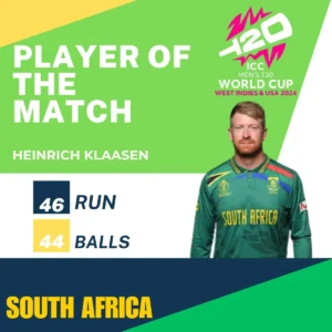 Player of the Match SA vs BAN