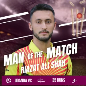 Riazat Ali Shah man of the match