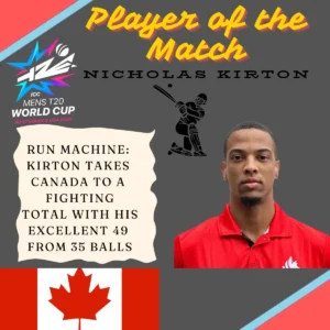 Player of the Match Nicholas Kirton Image