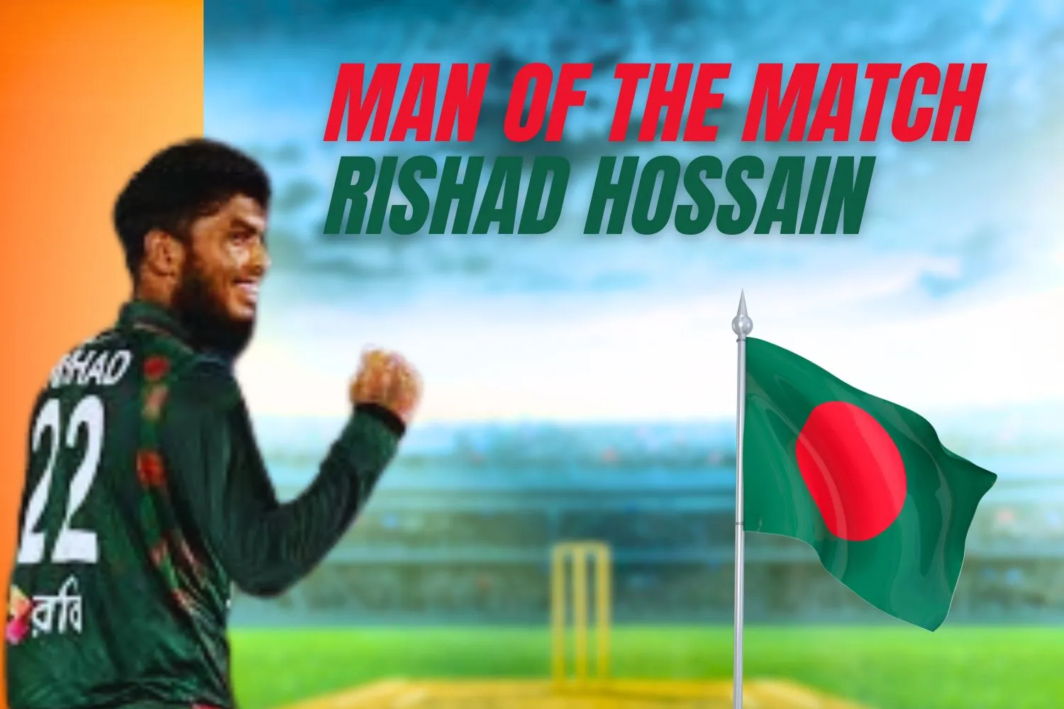 SRI LANKA VS BANGLADESH T20 WORLD CUP 2024, MAN OF THE MATCH RISHAD HOSSAIN