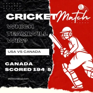 USA vs Canada T20 World Cup 2024 