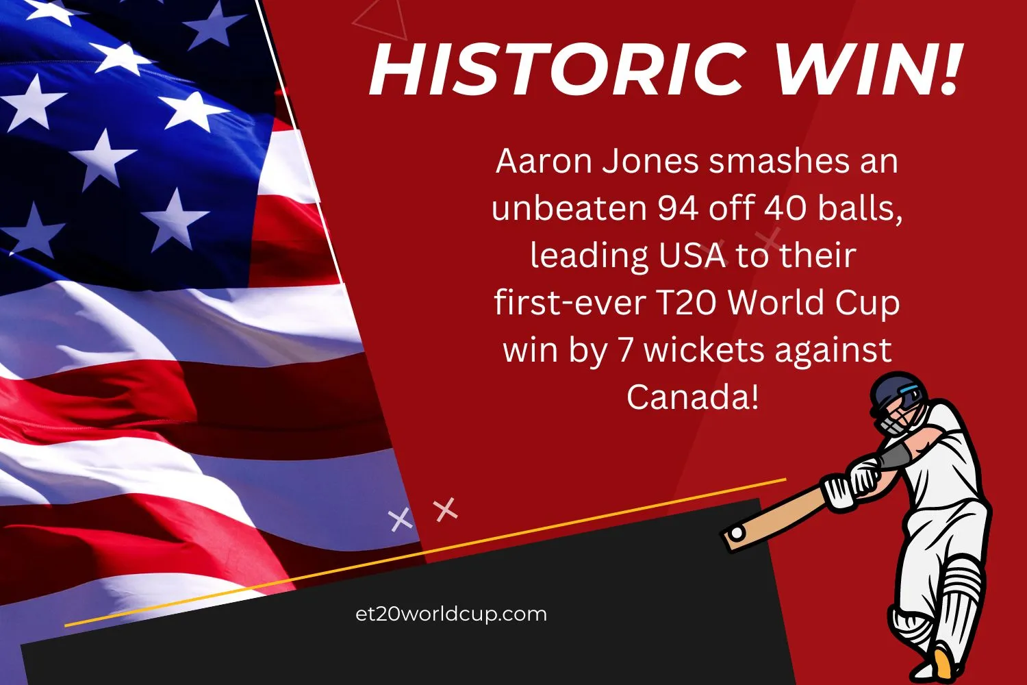 USA vs Canada T20 World Cup 2024 Match Summary - June 1st
