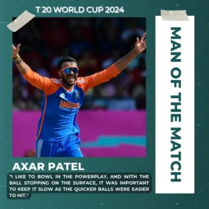 Axar Patel man of the match