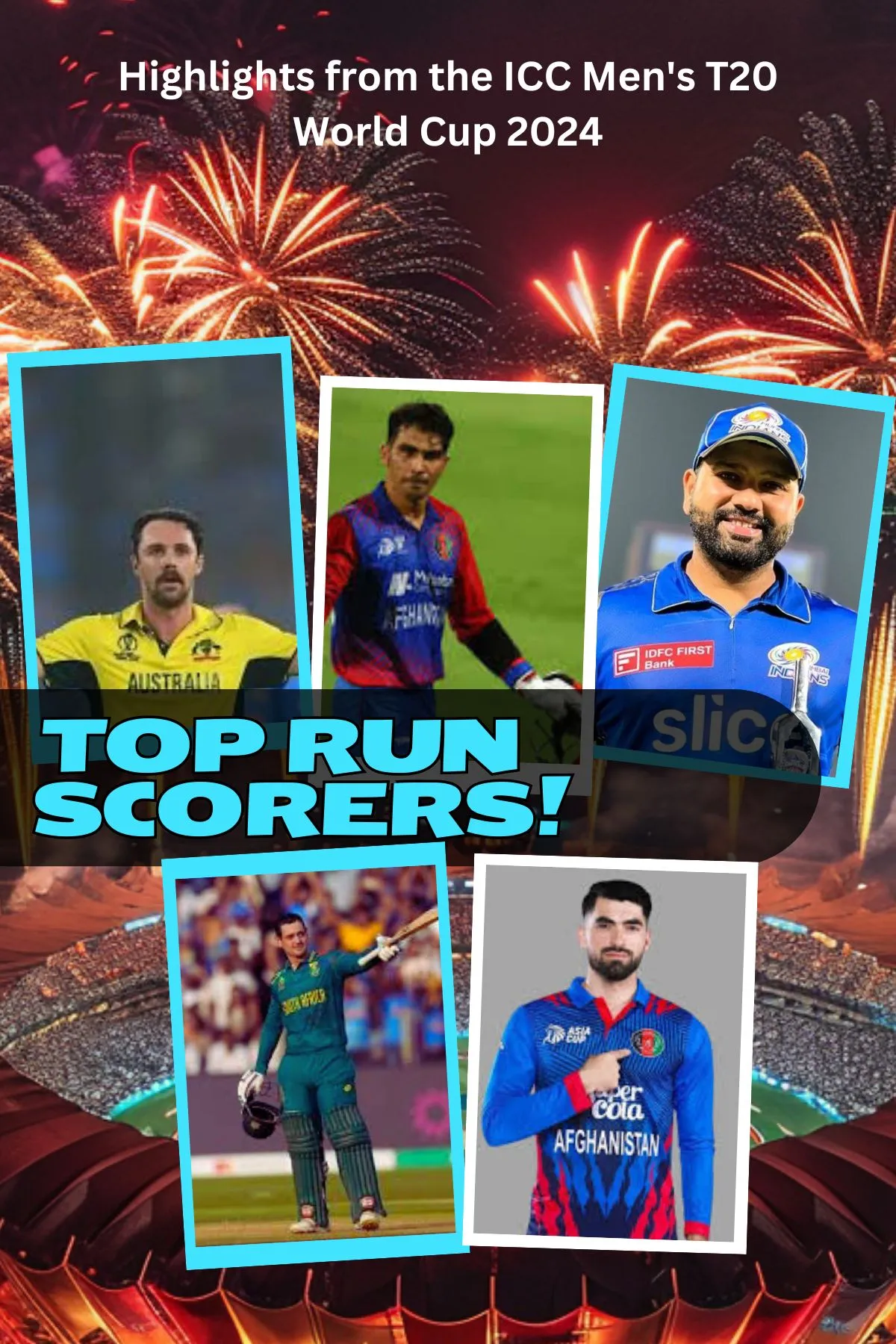 Top 5 RunScorers Most Runs in the T20 World Cup 2024