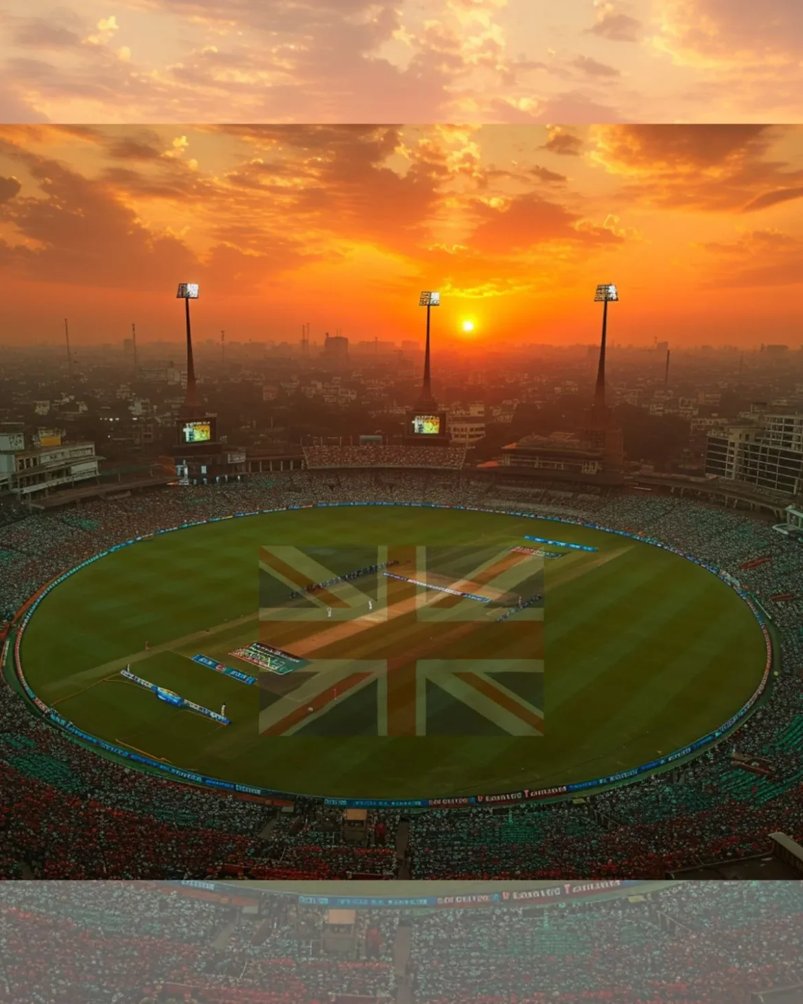 et20worldcup.com_36 T20 world cup 2024, Cricket stadium with England flag