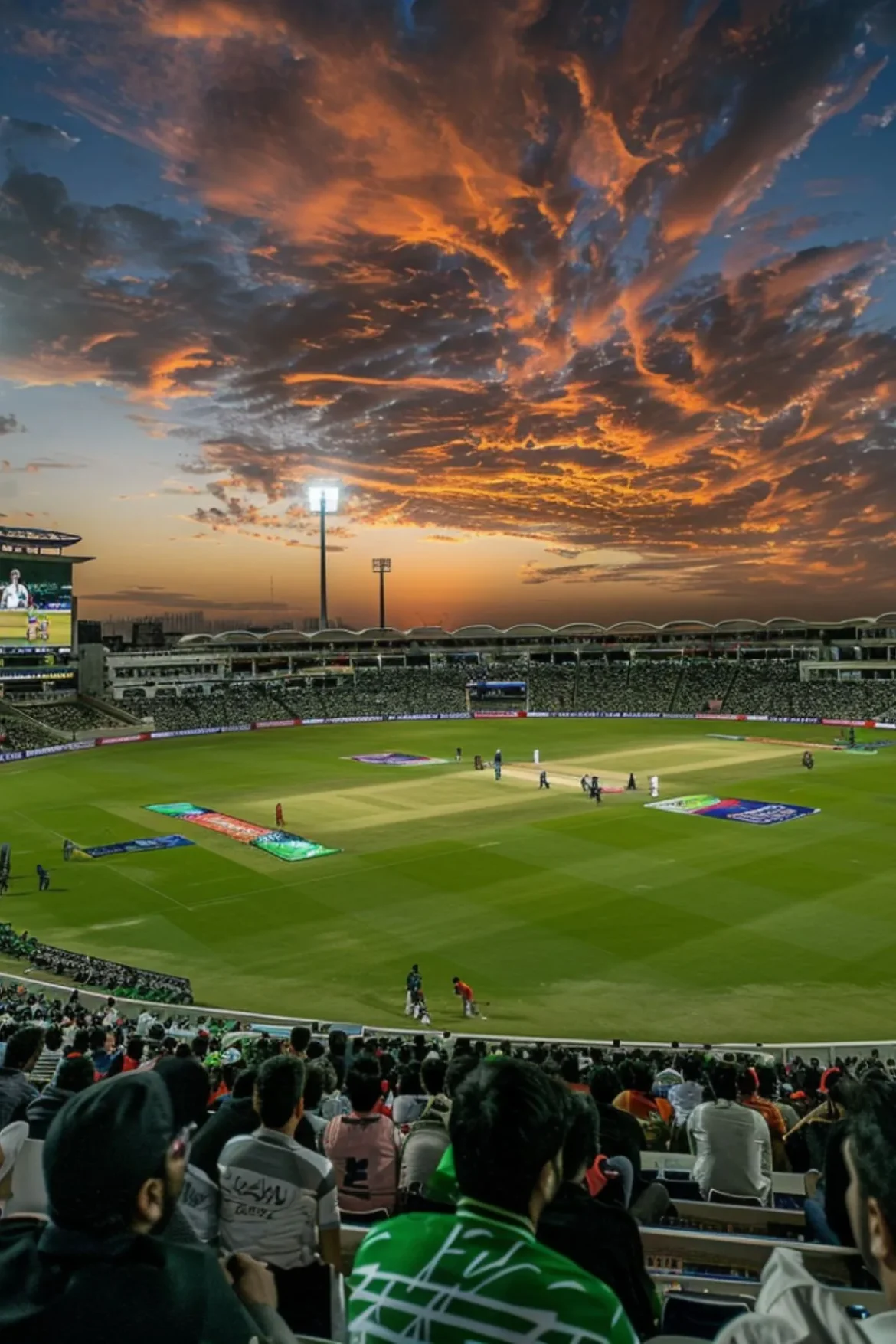 et20worldcup.com_73 Fans cheering and supporting Lahore Qalandars during a PSL 9 match