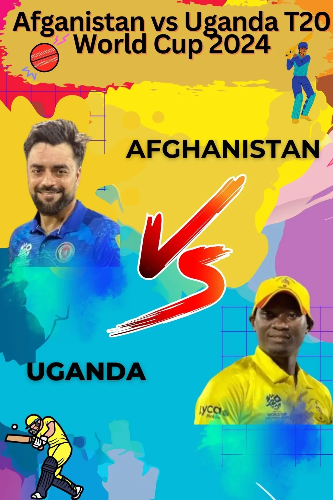 AFGANISTAN VS UGANDA T20 WORLD CUP MATCH 2024