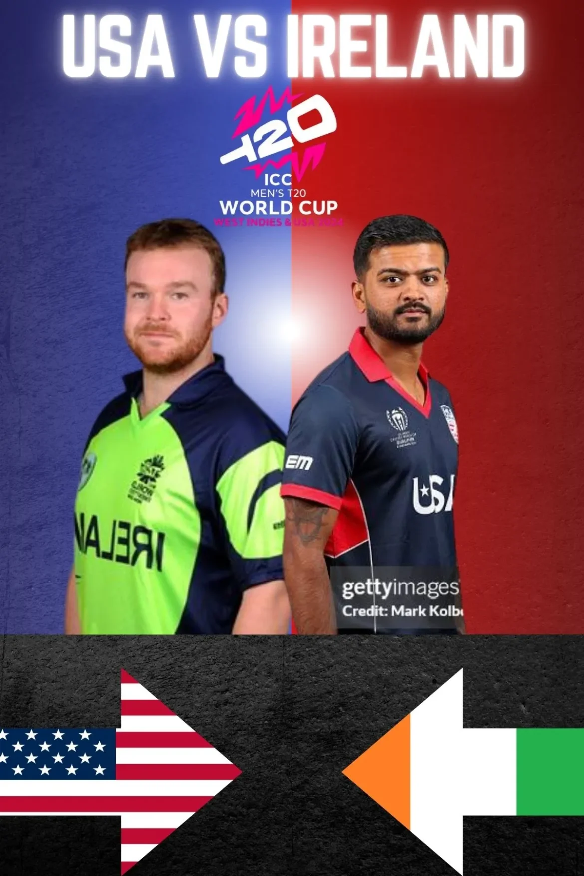 USA vs Ireland t20 WC