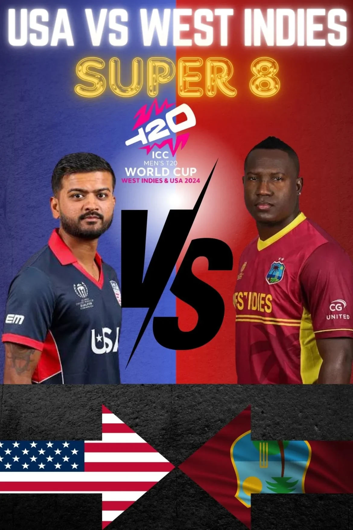 USA vs West Indies Super 8 Match
