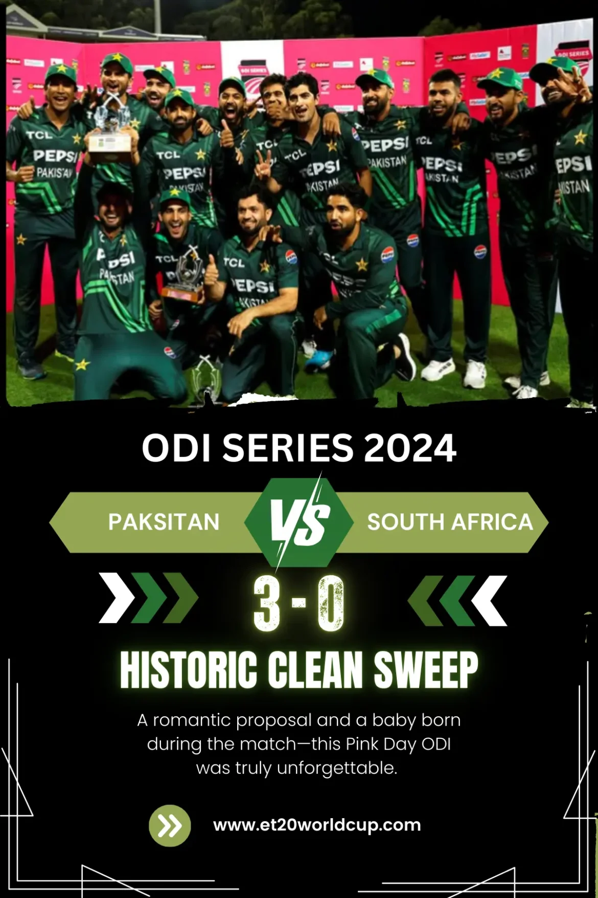PAK vs SA 3rd ODI PAK vs SA 3rd ODI highlights: Pakistan secures a clean sweep in ODI cricket, celebrated with thrilling performances and special moments.